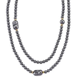 Terahertz Halskette ca. 40 cm Reiner Edelstahl Standard gelb vergoldet ca. 300.00 ct