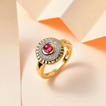 AA Afrikanischer Rubin Ring, ca. 0,76 ct