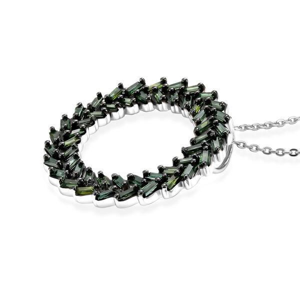 D'Joy Gr&uuml;ner Diamant Schmuckset ca. 50 cm 925 Silber Rhodiniert (10-15 Werktage Lieferzeit) ca. 1.00 ct image number 3