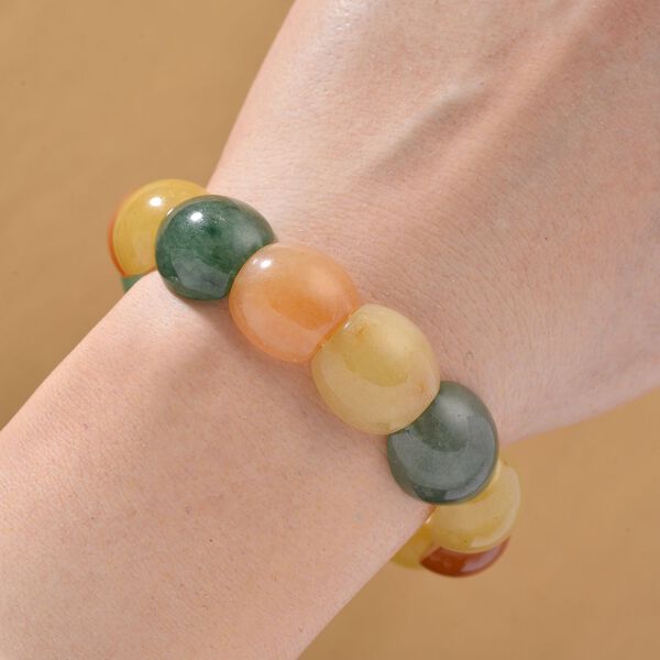 Mehrfarbiges Aventurin Armband, flexibel, a. 200.00 ct image number 2