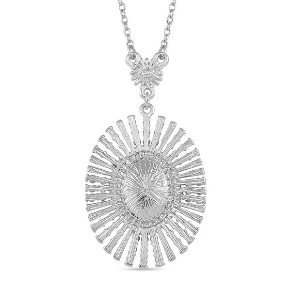 Neongr&uuml;ne und wei&szlig;e Kristall-Halskette, 50 cm image number 4