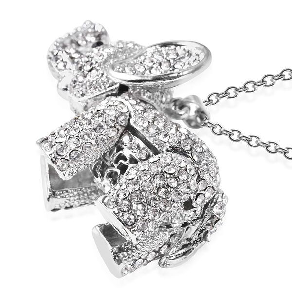 Kristall Elefant-Anhänger mit Kette, 60 cm image number 5