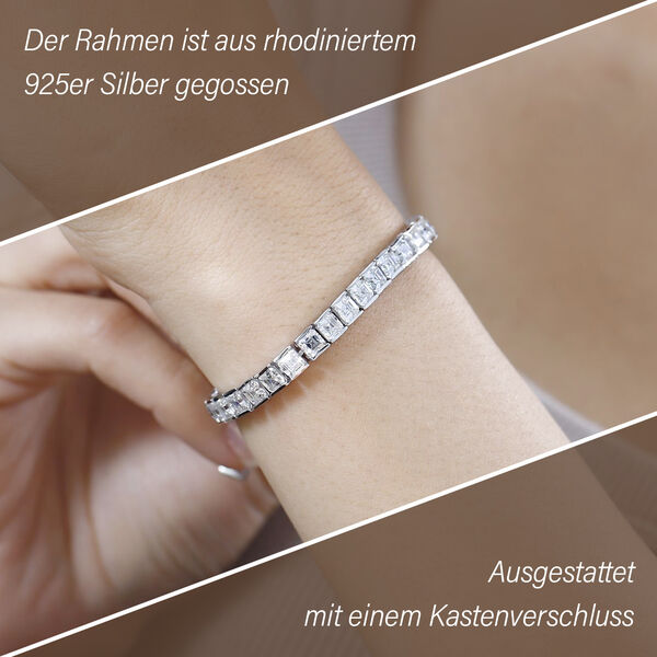 Moissanit Armband ca. 19 cm 925 Silber rhodiniert ca. 14,91 ct. image number 3