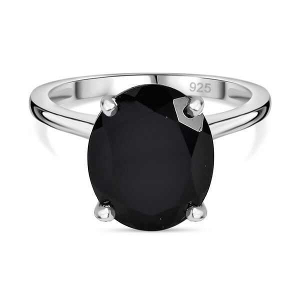 Schwarzer Spinell Ring - 5,92 ct.
