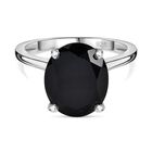 Schwarzer Spinell Ring 925 Silber (Größe 16.00) ca. 5,92 ct