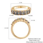 Alexandrit und Zirkon Half Band Ring 925 Silber Gelbgold Vermeil image number 6