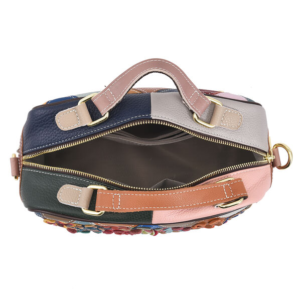 CHAOS BY ELSIE - Patchwork Crossbody Tasche aus 100% echtem Leder mit RFID Schutz, Gr&ouml;&szlig;e 26x12x22 cm, Mehrfarbig image number 6