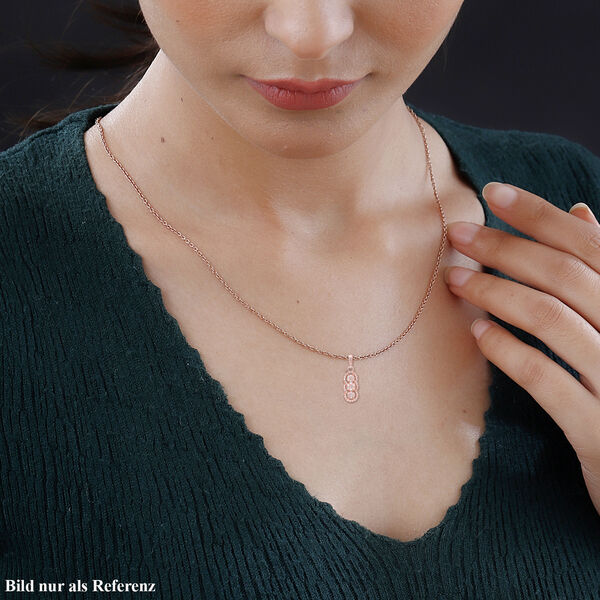 Nat&uuml;rlicher, rosa Diamant Anh&auml;nger mit 45cm Kette - 0,33 ct. image number 3
