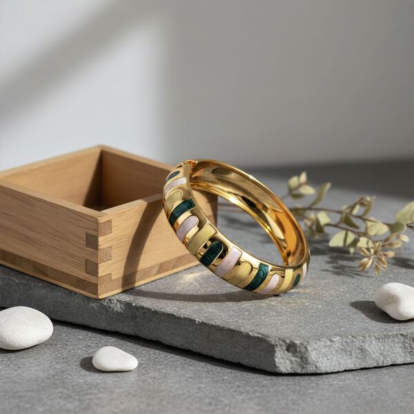 emailliert Armreif ca. 18.5 cm ca. 43,00g image number 2