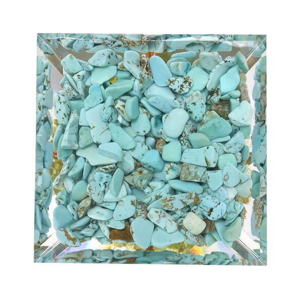 Edelstein Pyramide mit Rosenquarz und Quarz Lebensbaum, koralle image number 4