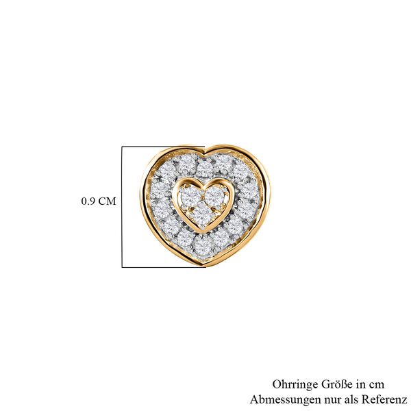 Herz Diamant Ohrringe - 0,19 ct. image number 6