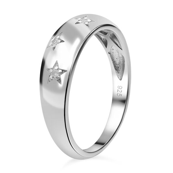 Funkelnder Diamant-Ring in platiniertem Silber image number 3