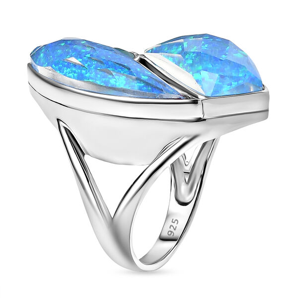 Sajen Silber-Opal Dublett Ring 925 Silber rhodiniert (Gr&ouml;&szlig;e 19.00) ca. 10.12 ct image number 4