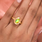 Ammolit Ring 925 Silber vergoldet  ca. 1,20 ct image number 2