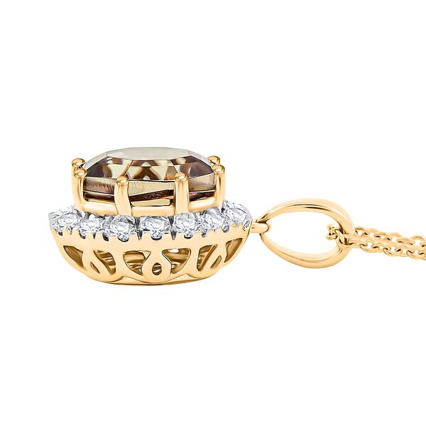 LUXURIANT DIAMOND - AAA Turkizit, Lab Grown Diamant Schmuckset ca. 50 cm 417 Gold ca. 4,51 ct. image number 3