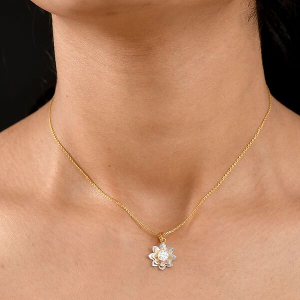 D&rsquo;Joy Moissanit zweifarbiger Anh&auml;nger - 0,43 ct. image number 3