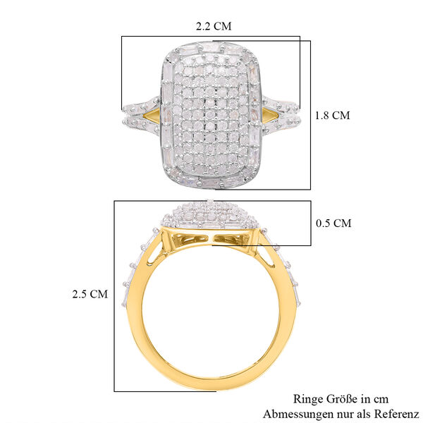 Diamant Cluster Ring - 1 ct. image number 5