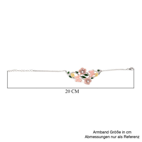 JARDIN-KOLLEKTION Mehrfarbig Perlmutt und Süßwasserzucht Perle Armband, ca. 20 cm, 925 Silber rhodiniert image number 6