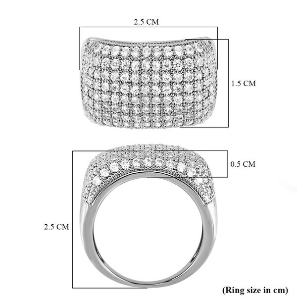Wei&szlig;er Zirkonia Ring, (Gr&ouml;&szlig;e 16.00), ca. 3.00 ct, silberfarben 3.00 ct image number 5