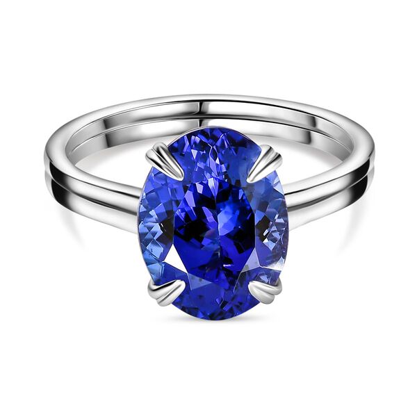 RHAPSODY AAAA Tansanit und VS-EF Diamant Ring in 950 Platin - 4,88 ct.