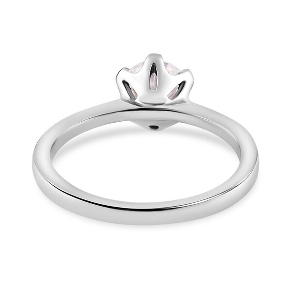 Moissanit Ring, 925 Silber platiniert, ca. 0,93 ct image number 6