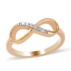Diamant Infinity Ring 925 Silber 585 Vergoldet image number 3