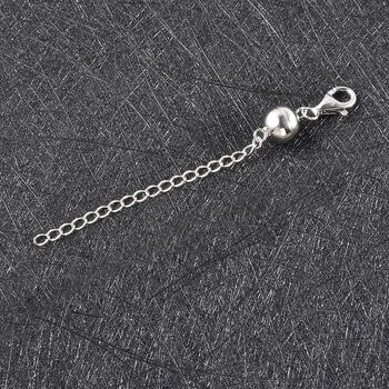 TOUCH und LOCK Magnetschlie&szlig;e mit Extender in rhodiniertem Silber