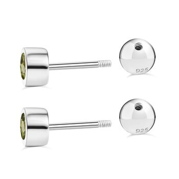 Peridot Ohrringe, 925 Silber rhodiniert - 0,61 ct.