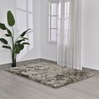 Luxury Edition: 2200 GSM Kunstpelz-Teppich, mit Rutschfeste Rückseite aus Wildleder, 160x230cm, Hellgrau