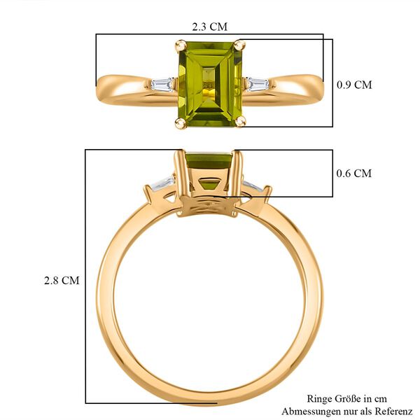 Peridot und Zirkon Ring - 1,78 ct. image number 5