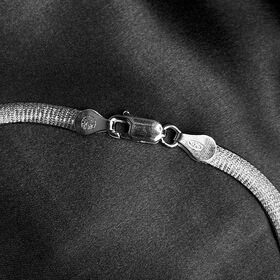 Italienisches Fischgrät-Armband, 925 Silber, ca. 19 cm, ca. 3,87g