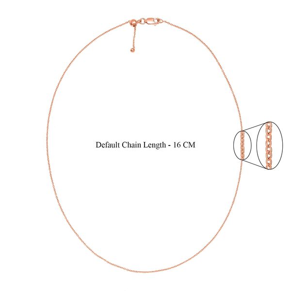 Kabelkette 45cm, ros&eacute;vergoldet 925 Silber image number 7