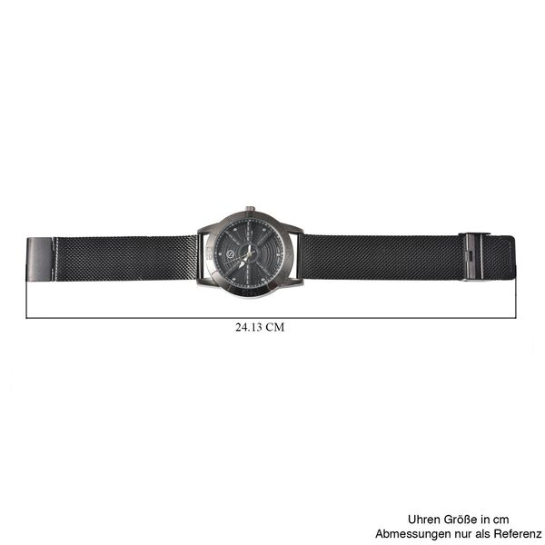 Strada - Uhr im Felgendesign, wasserdicht, Schwarz image number 6