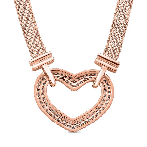 Wei&szlig;e Zirkonia 50+5cm Halskette in Ros&eacute;goldton image number 4