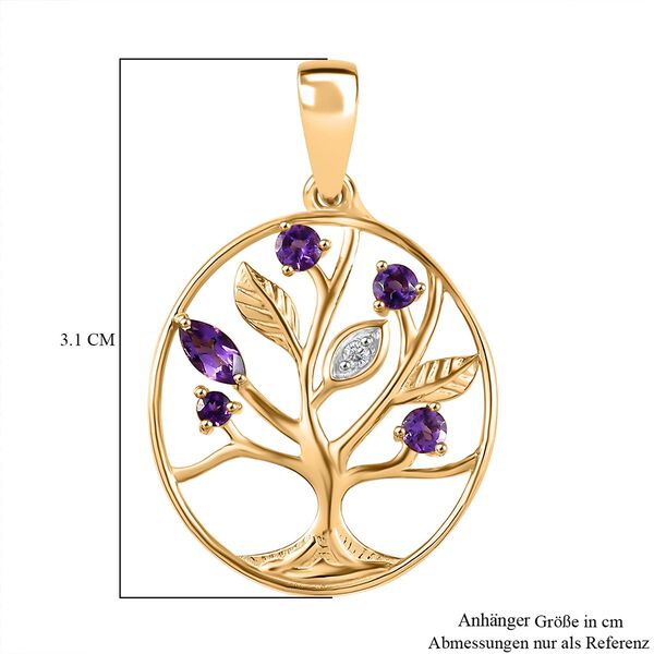 Afrikanischer Amethyst und Zirkon-Anhänger - 0,42 ct. image number 6