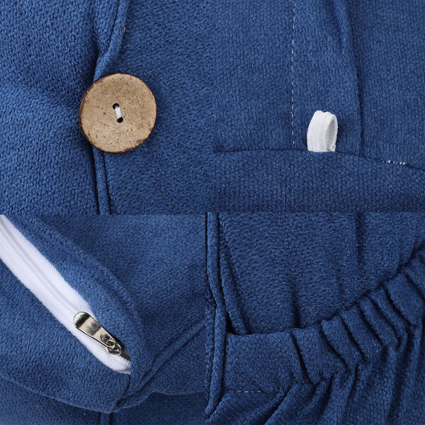 Ergonomisches Kissen aus Samt, Dunkelblau image number 6