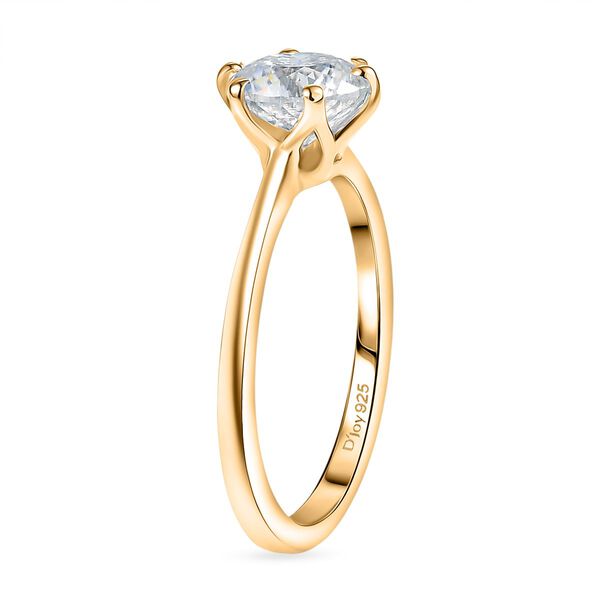 D'Joy Moissanit Ring, 925 Silber 750 Gelbgold Vermeil - 1,38 ct. image number 4