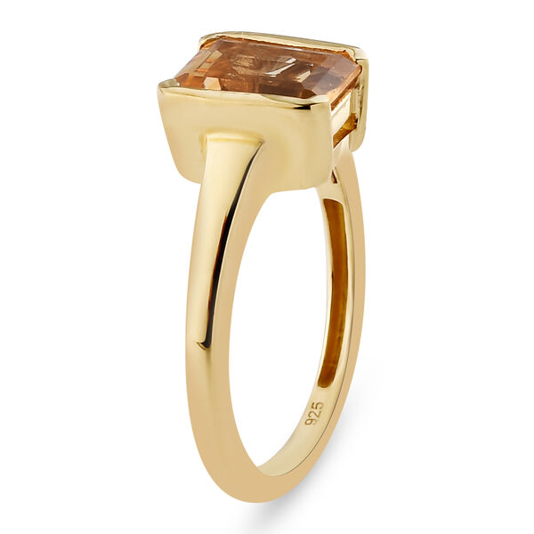 Citrin Solit&auml;r Ring 925 Silber vergoldet  ca. 1,49 ct image number 5
