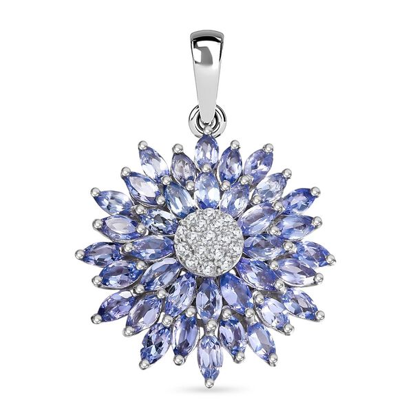 Tansanit und Moissanit Anh&auml;nger - 2,97 ct.