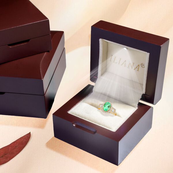 ILIANA AAA Kolumbianischer Smaragd und Diamant Ring in 750 Gold - 2,35 ct. image number 4