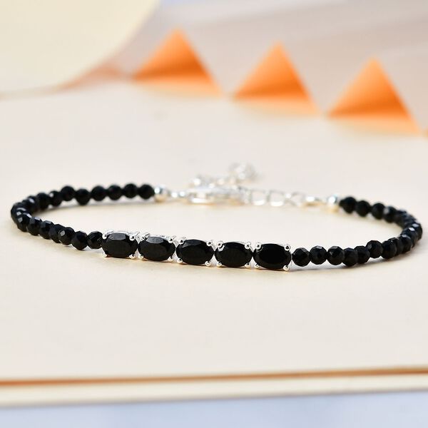 Schwarzes Spinell Armband, ca. 16.5 cm, ca. 11,84 ct. image number 2