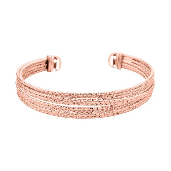 Designer inspirierter Armreif, ca. 19 cm, ros&eacute;farben