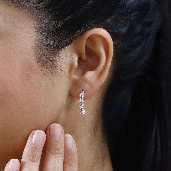 Granat kubische Zirkonia-Ohrringe - 0,44 ct. image number 3