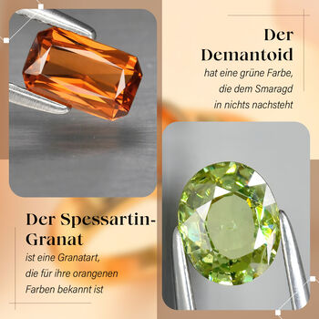 AA Spessartin Granat und Demantoid Granat Ring - 1,14 ct.
