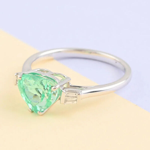 RHAPSODY AAAA Kolumbianischer Smaragd und VS Diamant Ring in 950 Platin - 1,71 ct. image number 4