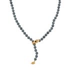 D'Joy Natürlicher Olmek Jadeit, Roter Granat Halskette ca. 50 cm + 5 cm Extender, 925 Silber vergoldet