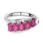 Afrikanischer Rubin Ring 925 Silber platiniert (Größe 16.00) ca. 1,68 ct