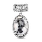 Weißer Büffel Anhänger 925 Silber platiniert ca. 8.64 ct