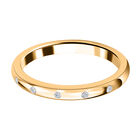 Diamant Band Ring 925 Silber vergoldet (Größe 16.00)