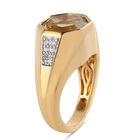 Ouro Verde-Quarz und Zirkon Ring 925 Silber vergoldet image number 4